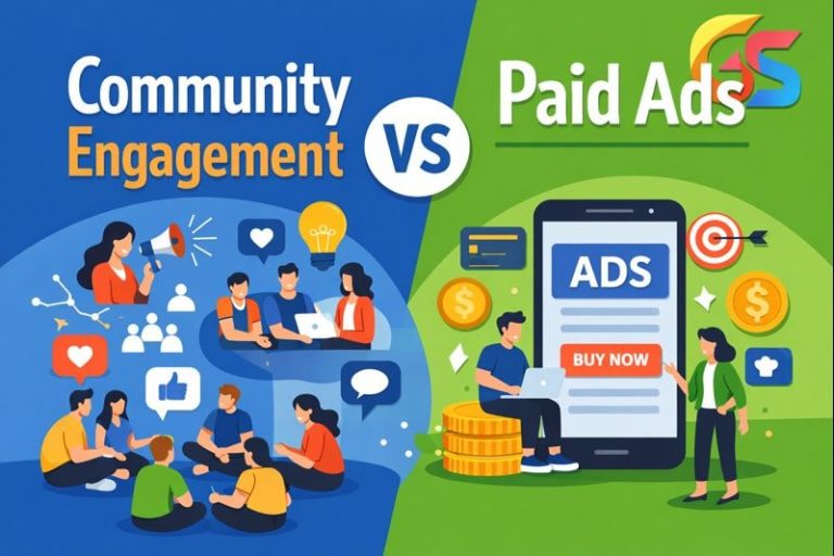 community engagement vs paid ads
